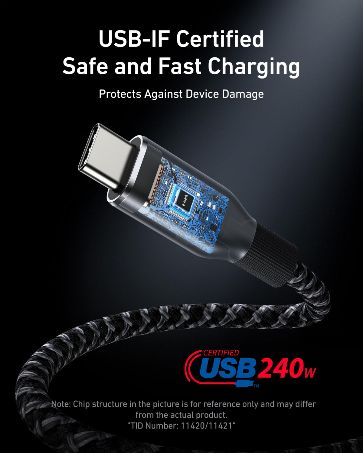 Anker Prime Charger (250W, 6 Ports, GaNPrime) and Prime USB-C to USB-C Cable (240W, Upcycled-Braided, 182cm)