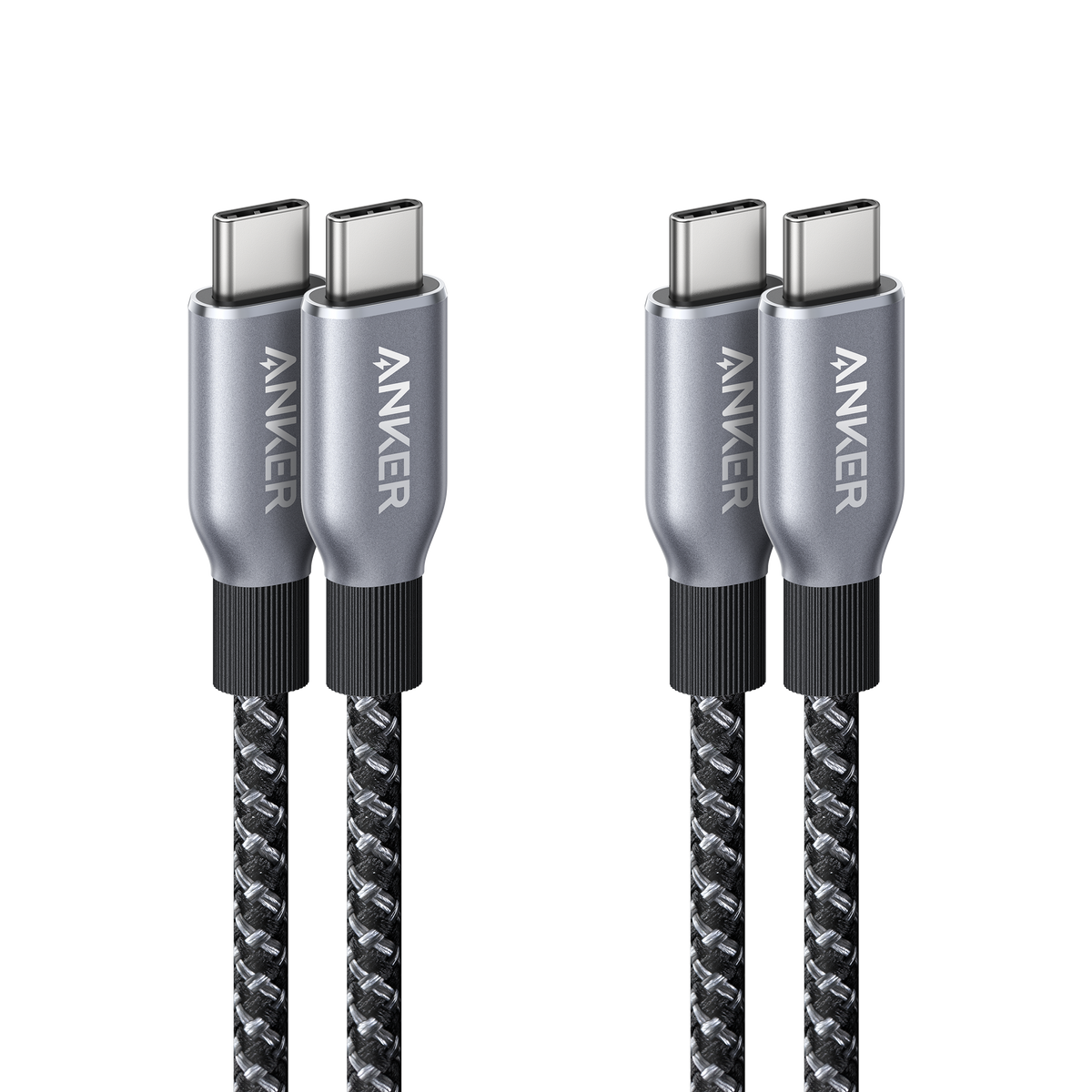 Anker Prime USB-C to USB-C Cable (240W, Upcycled-Braided, 2-Pack)