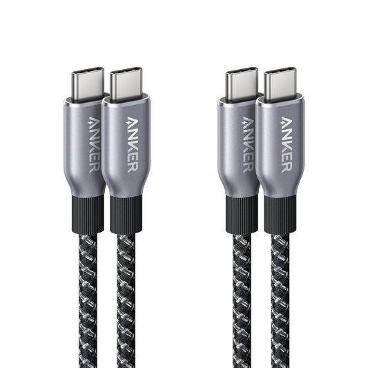 Anker Prime USB-C to USB-C Cable (240W, Upcycled-Braided, 2-Pack)