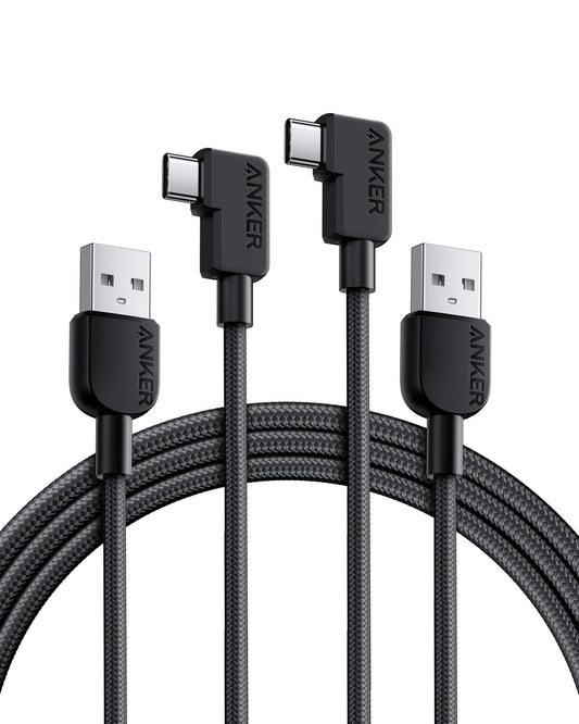 Anker USB-A to Right Angle USB-C Cable (2 Pack, 1.8m)