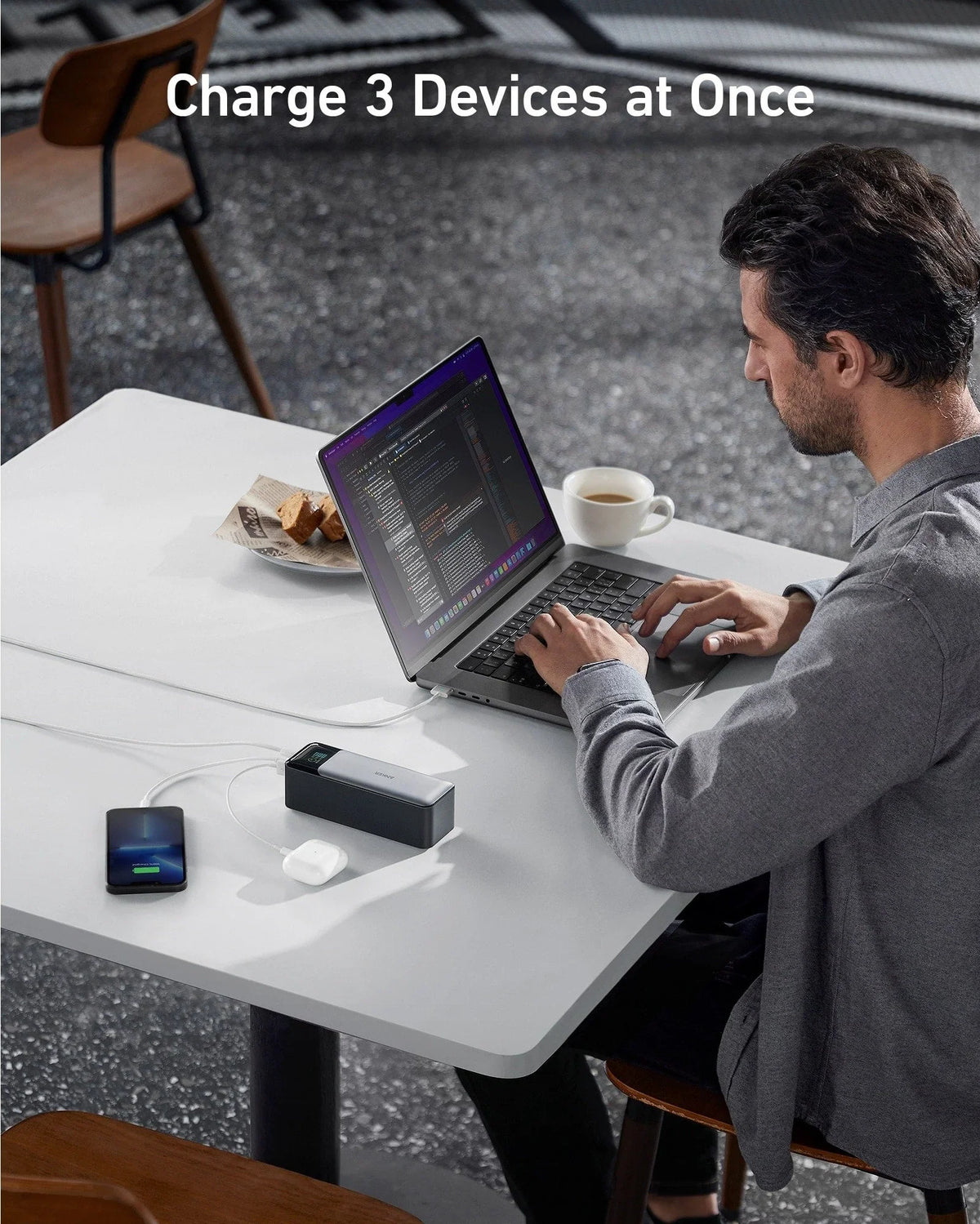 Anker 737 Power Bank (PowerCore 24K) and Anker Prime Charger (100W, 3 Ports, GaN)