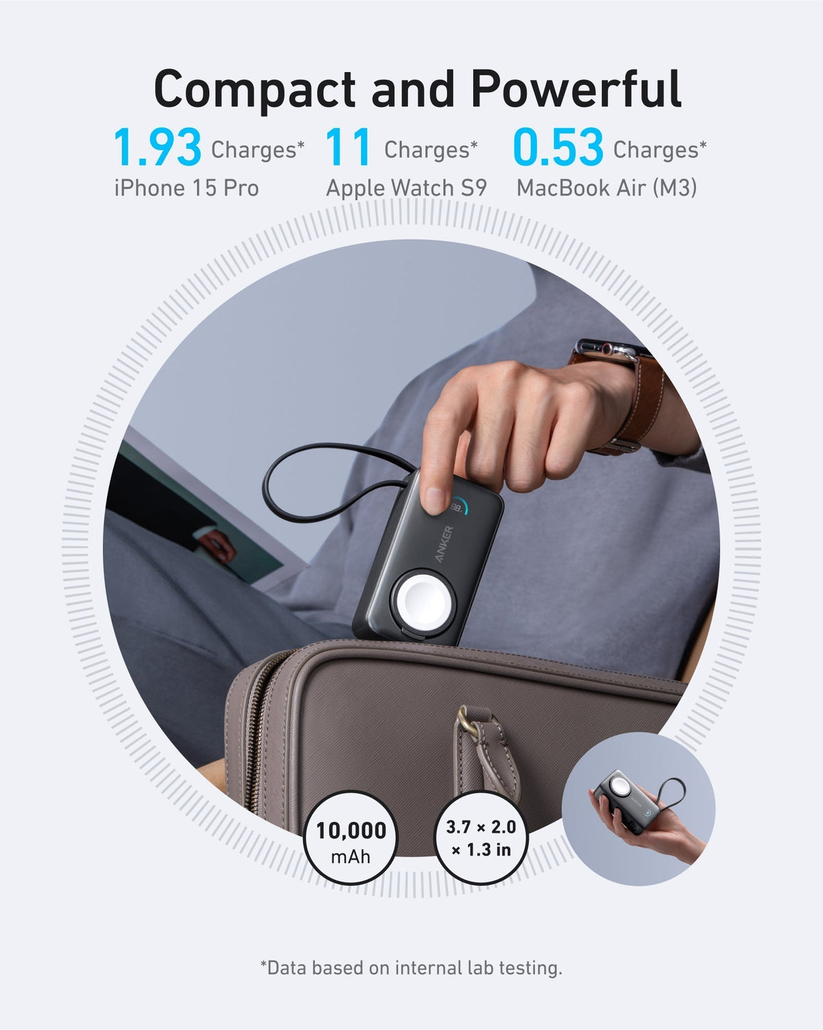 2 × Anker MagGo Power Bank (10K, 35W, For Apple Watch)