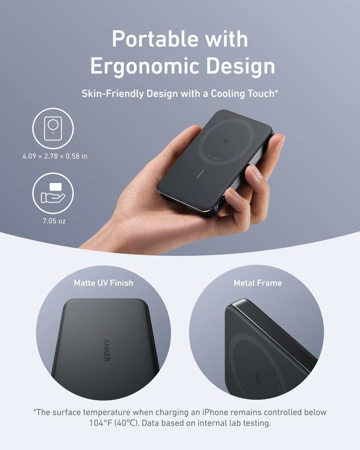 2 × Anker MagGo Power Bank, Ultra-Slim 10,000mAh MagSafe