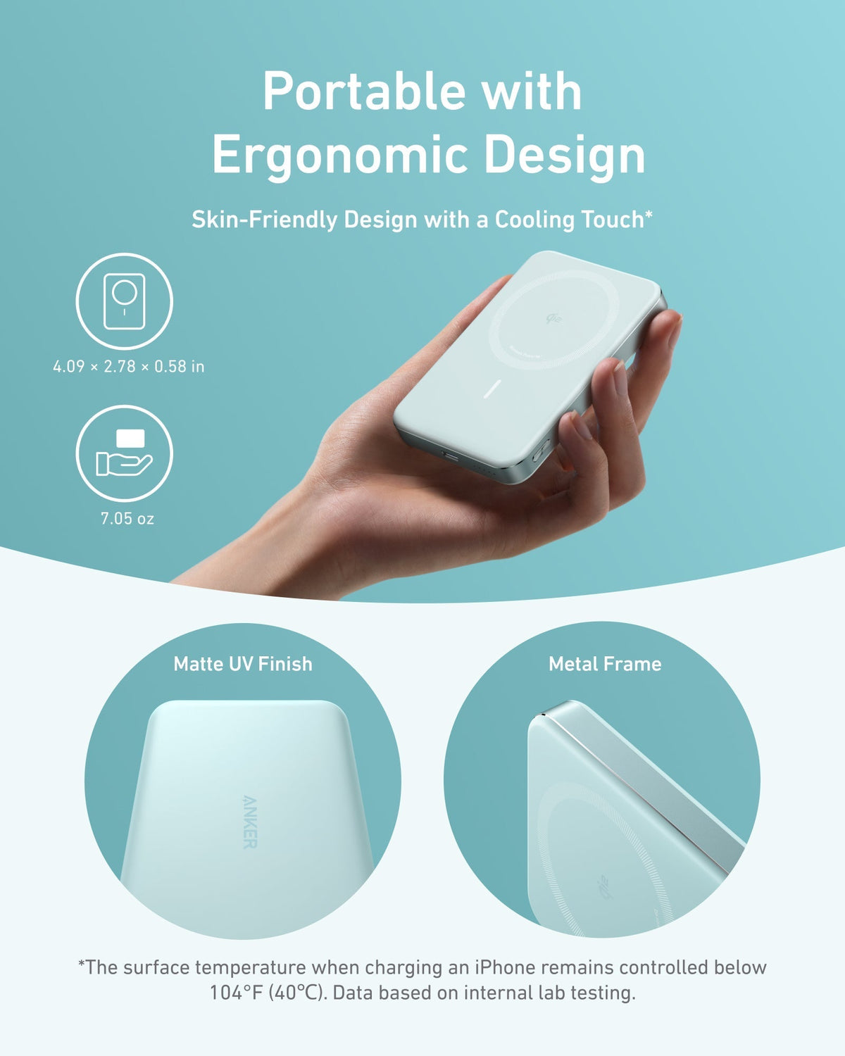 2 × Anker MagGo Power Bank, Ultra-Slim 10,000mAh MagSafe
