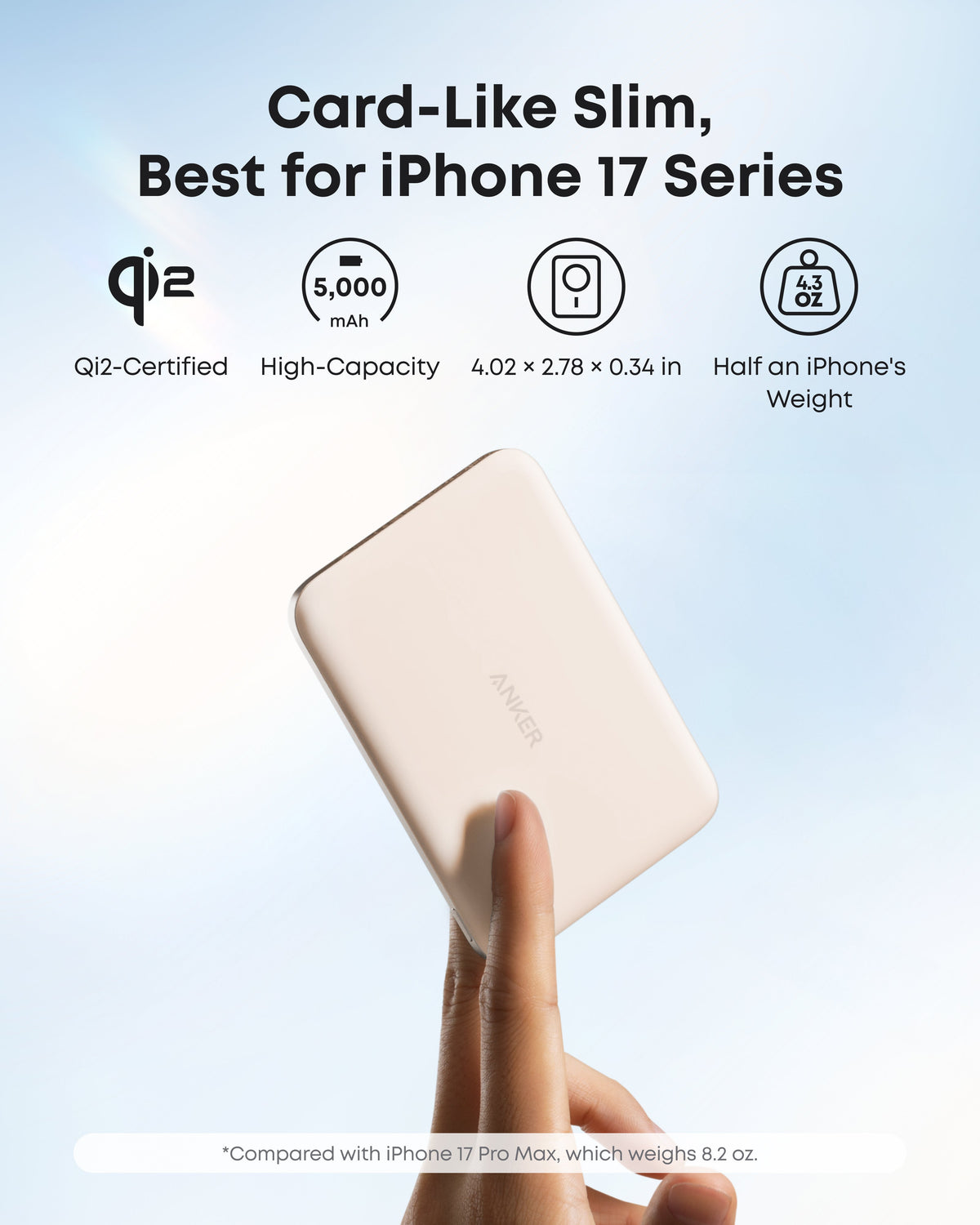 Anker MagGo Ultra-Slim Power Bank (MagSafe) 5000mAh 15W
