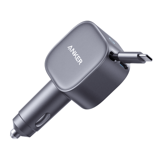 Anker Nano 75W Car Charger (Built-In Retractable Cable)