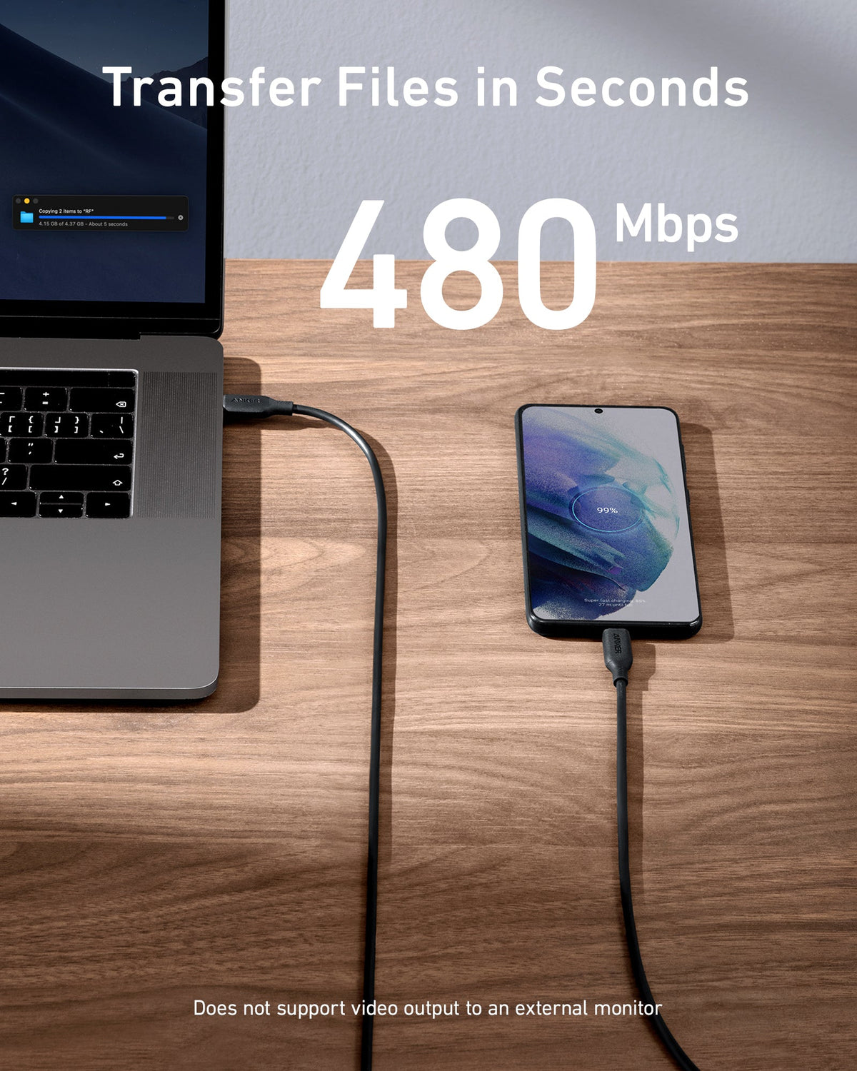 Anker <b>543</b> USB-C to USB-C Cable (100W,6ft)