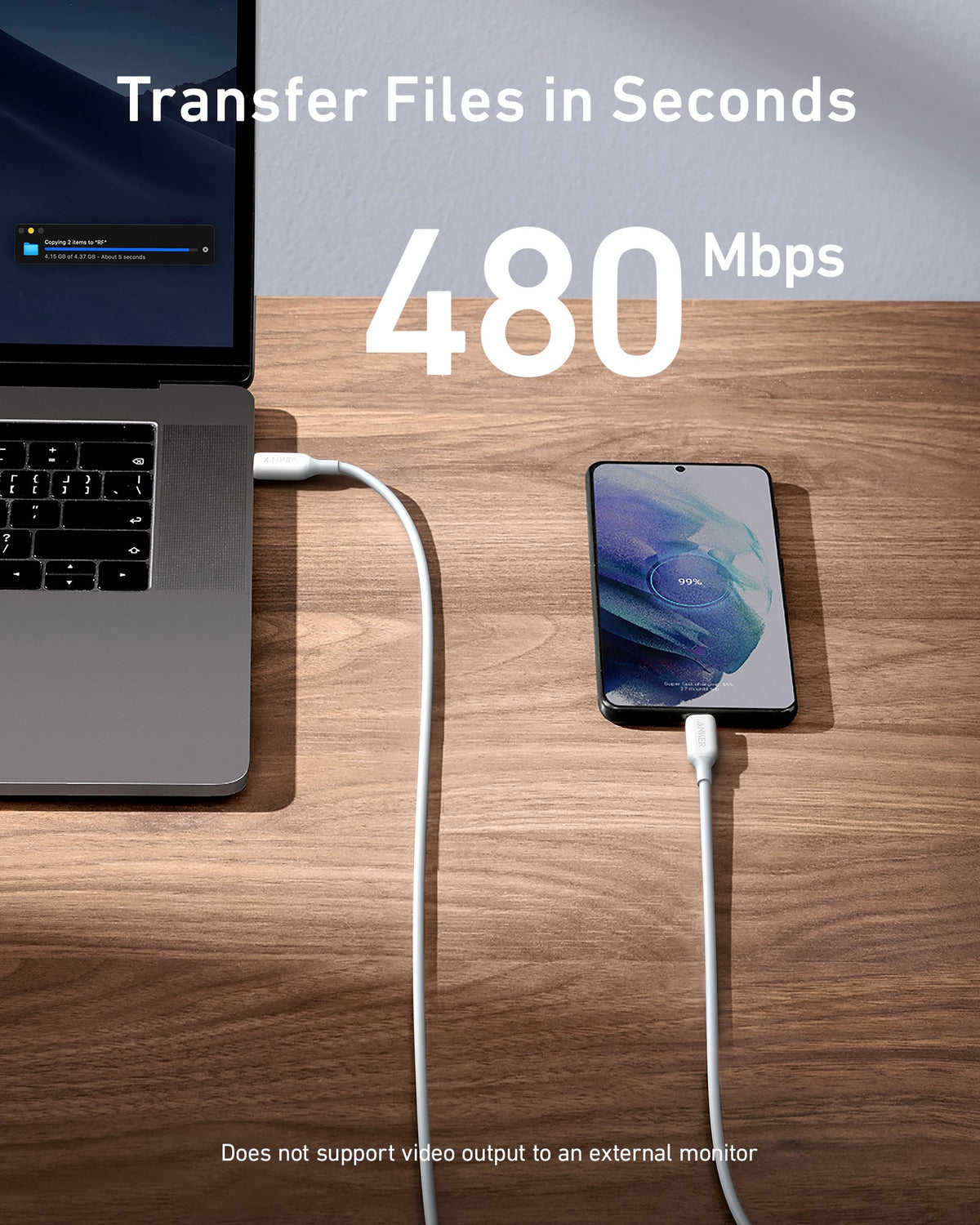 Anker <b>543</b> USB-C to USB-C Cable (100W,6ft)