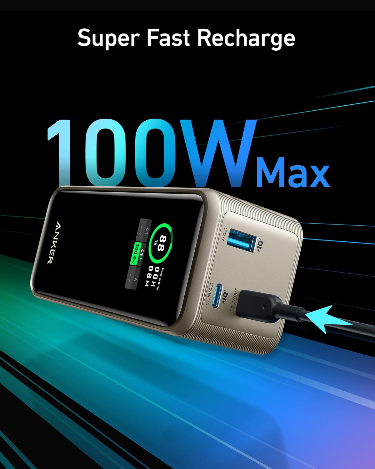 Anker Prime 20K Powerbank (200W, 3 Ports)