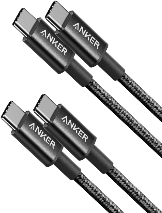 2 Pack New Nylon USB C to USB C Cable( 91cm/ 182cm)