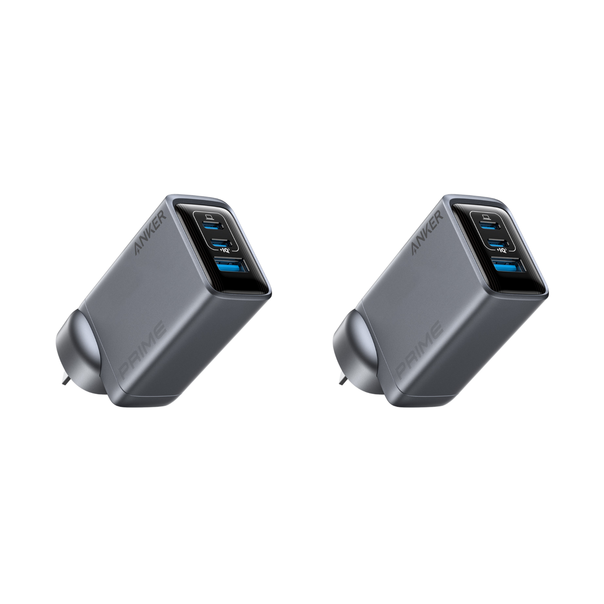 2x Anker Prime Charger (100W, 3 Ports, GaN)